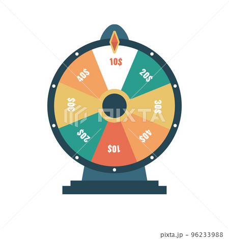 Wheel of fortune background. Vector lucky roulette illustration. 96233988