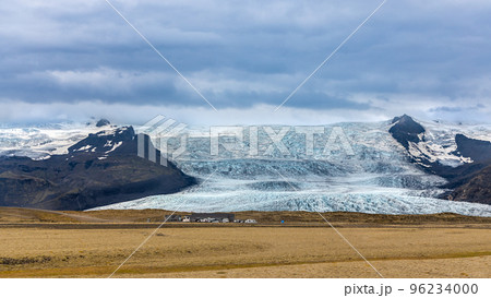 Vatnajokull is the largest and most voluminous ice cap glacier in Iceland. 96234000