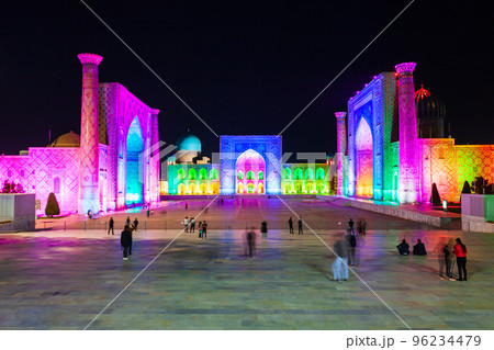 Registan night laser show, Uzbekistan Registan night laser show, Uzbekistan 96234479