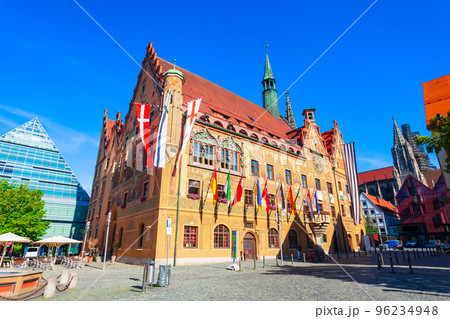 Ulmer Rathaus or Ulm Town Hall, Germany 96234948