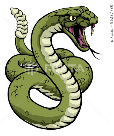Rattlesnake Snake Animal Sport Team Cartoon Mascot 96237730