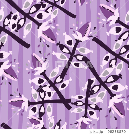 Venus flytrap flower seamless pattern. Contemporary botanical floral ornament. Strange plants endless wallpaper. 96238870