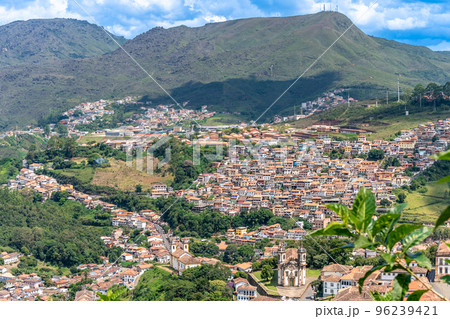 panorama of the brazilian city of ouro preto. unesco world heritage panorama of the brazilian city of ouro preto. unesco world heritage 96239421