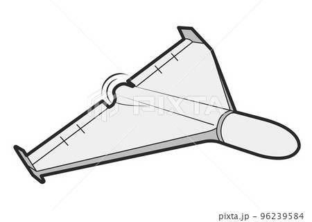 Loitering munition Shahed 136, kamikaze drone Geran-2 in flight, none-pilot suicide drone, vector 96239584