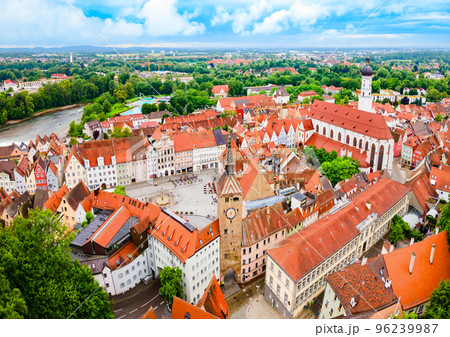 Landsberg am Lech aerial panoramic view 96239987