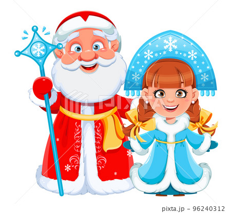 Russian Father Frost and Snegurochka (Snow Maiden) 96240312