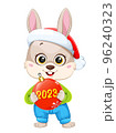 Cartoon character rabbit. Cute bunny. 96240323