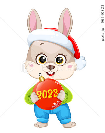 Cartoon character rabbit. Cute bunny. 96240323