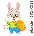 Cartoon character rabbit. Cute bunny. 96240325