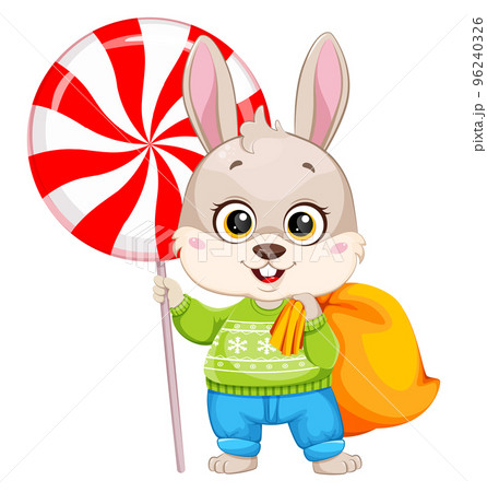 Cartoon character rabbit. Cute bunny. 96240326