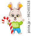Cartoon character rabbit. Cute bunny. 96240328