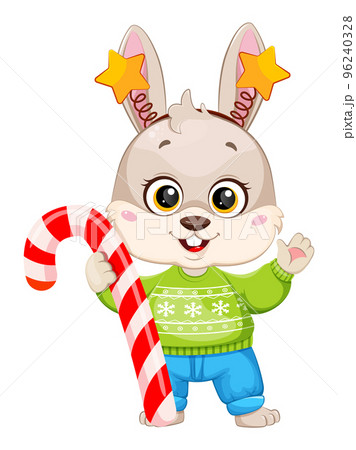 Cartoon character rabbit. Cute bunny. 96240328