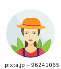 Farmer cute girl icon vector illustration isolated 96241065