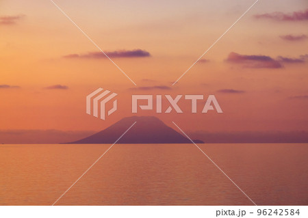 Stromboli Island with an Active Volcano in Tyrrhenian Sea. Italy. Nature Background 96242584