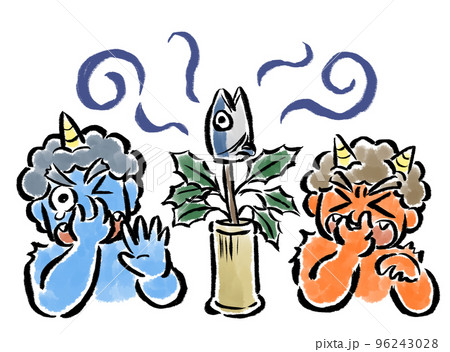 節分☆赤鬼&青鬼　イワシさんも♡ 節分☆赤鬼&青鬼 イワシさんも♡ 赤鬼青鬼の