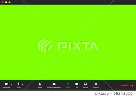 Start online conference concept. Video call app mockup 96243610