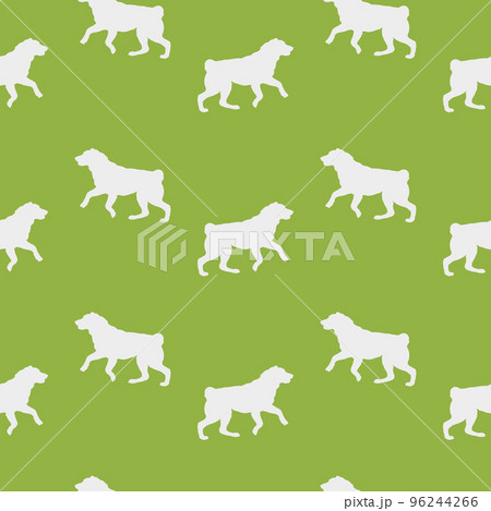 Seamless pattern. Central asian shepherd dog puppy 96244266