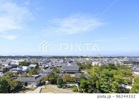 大阪府岸和田市　岸和田城からの眺め　西方向 96244332