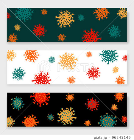 Different virus symbol banners Different virus symbol banners 96245149