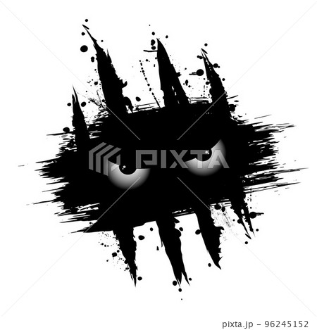 Beast claws and eyes silhouettes 96245152