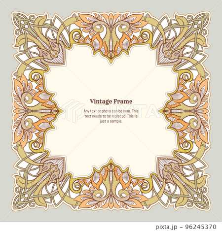 Decorative ornament border, frame, template for product label 96245370