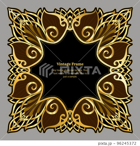 Decorative ornament border, frame, template for product label Decorative ornament border, frame, template for product label 96245372
