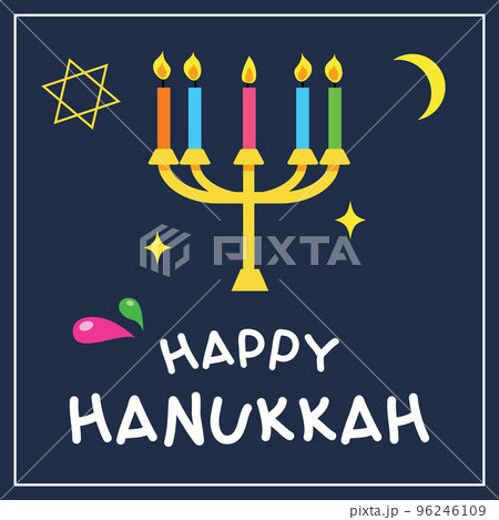 Set of Hanukkah element. Doodle cartoon hand drawn flat design for template, banner, poster, media Set of Hanukkah element. Doodle cartoon hand drawn flat design for template, banner, poster, media 96246109
