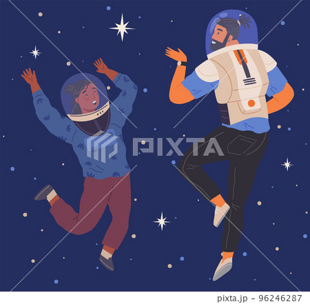 Animators at birthday in cosmic style. Theme party in costumes. People in costumes have fun at space party Animators at birthday in cosmic style. Theme party in costumes. People in costumes have fun at space party 96246287