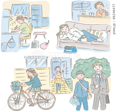 家族のいる風景（中高生）	 96246477