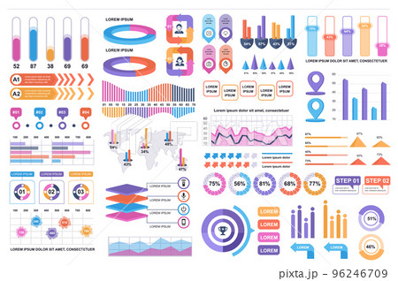 Bundle infographic elements data visualization vector design template. Can be used for steps, business processes, workflow, diagram, flowchart concept, timeline, marketing icons, info graphics. Bundle infographic elements data visualization vector design template. Can be used for steps, business processes, workflow, diagram, flowchart concept, timeline, marketing icons, info graphics. 96246709