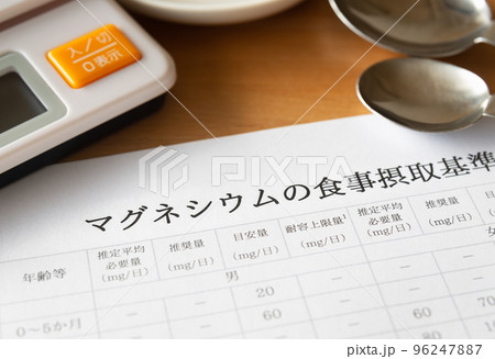 マグネシウムの食事摂取基準 多量ミネラル 健康管理 マグネシウムの食事摂取基準 多量ミネラル 健康管理 96247887