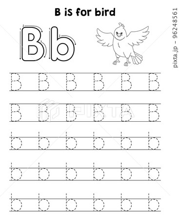 Bird Animal Tracing Letter ABC Coloring Page B 96248561