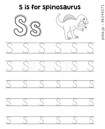 Spinosaurus Dinosaur Tracing Letter ABC Coloring S 96248571