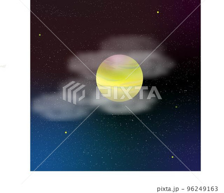 満月と星空 96249163