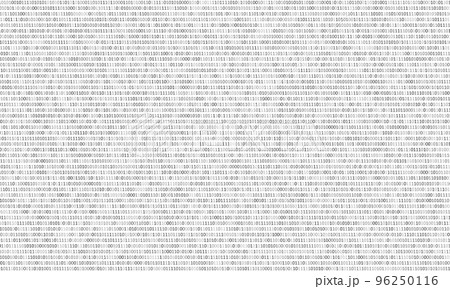 Binary code black and white background with two binary digits, 0 and 1 isolated on a white background. Algorithm Binary Data Code, Decryption and Encoding. Vector illustration. Binary code black and white background with two binary digits, 0 and 1 isolated on a white background. Algorithm Binary Data Code, Decryption and Encoding. Vector illustration. 96250116
