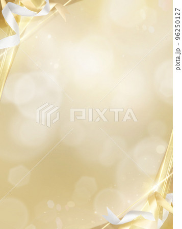 ゴールドでキラキラしたフレーム素材 96250127