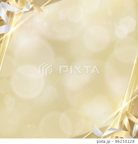 ゴールドでキラキラしたフレーム素材 96250128