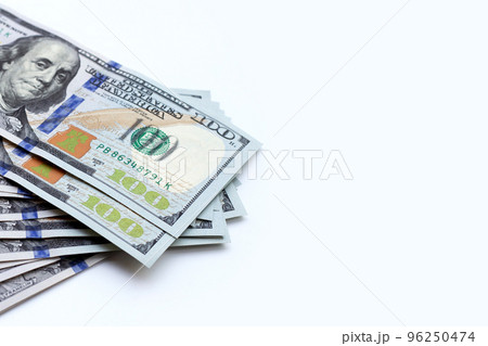 One hundred dollar banknotes. Financial concept 96250474