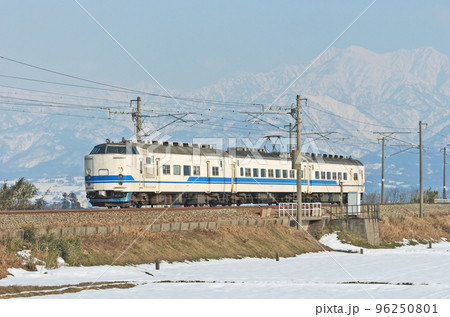 北陸本線　水橋ー東富山　JR西日本　419系　D14編成（福井） 96250801