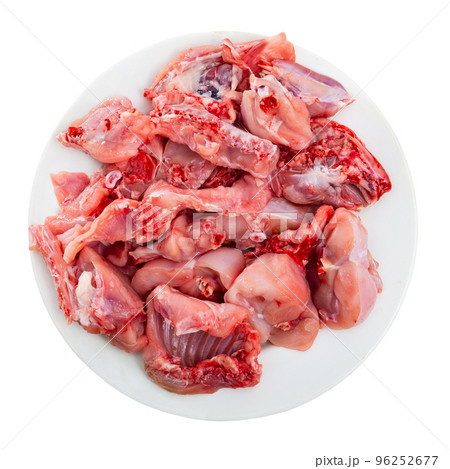 Raw rabbit meat with natural ingredients before cooking 96252677