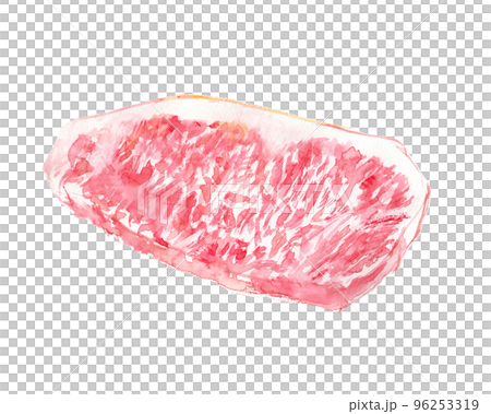 水彩で描いた牛サーロインのイラスト 96253319