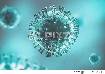 Enlargement of the virus sars cov 2 guilty of covid 19 disease 96253521