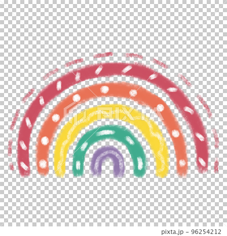 Hand Draw crayon rainbow. 96254212
