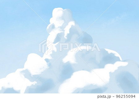 リアルで綺麗な入道雲のイラスト 96255094