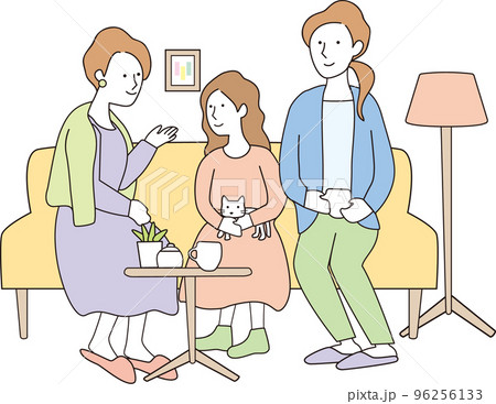 家族団欒ラインあり 96256133