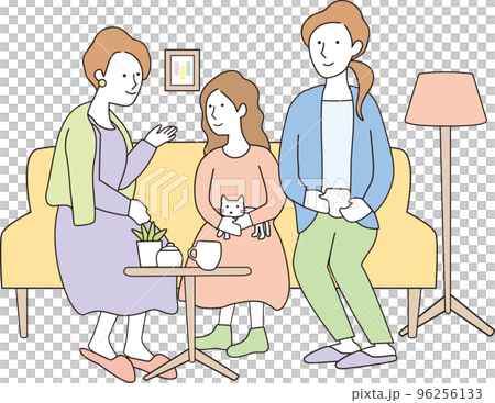 家族団欒ラインあり 96256133