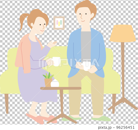 会話するカップル 96256451