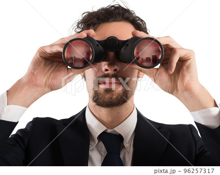 Businessman looking to the future 96257317