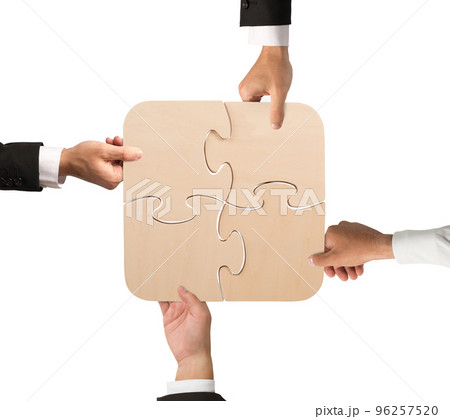 Business teamwork puzzle 96257520