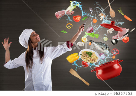 Chef cooking with harmony 96257552